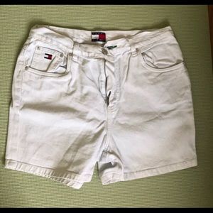White Tommy shorts